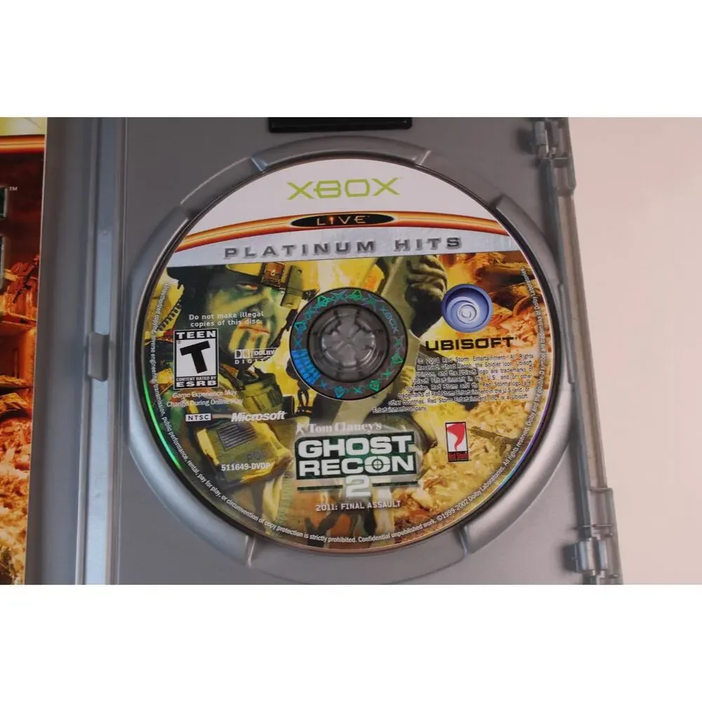 Tom Clancy's Ghost Recon 2 (Microsoft Xbox, 2004) CIB Complete w/ Manual